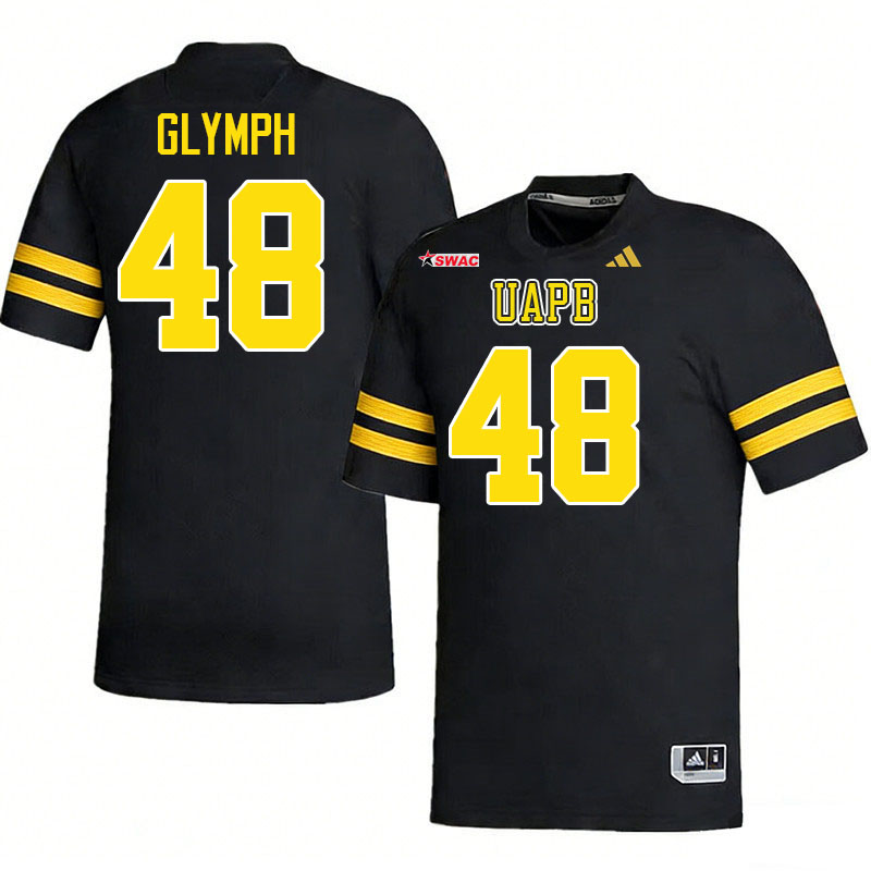 Arkansas-Pine Bluff Golden Lions #48 Trey Glymph College Football Jerseys,Uniforms-Black